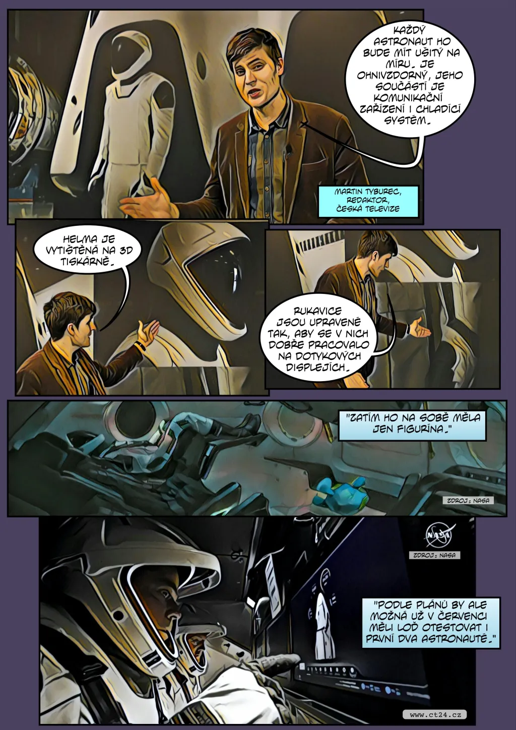 Komiks: Kosmická loď Crew Dragon zpátky na Zemi