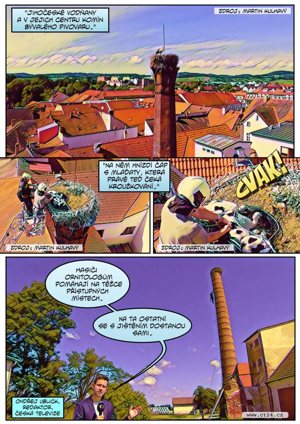 Silné deště nesvědčí zahnízděným čápům