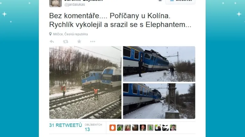 V Poříčanech vykolejil vlak