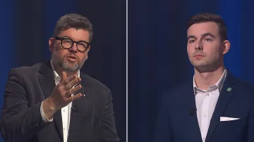 Duel ČT24: Poslanci Jiří Pospíšil (TOP 09) a Libor Vondráček (Svobodní, klub SPD)