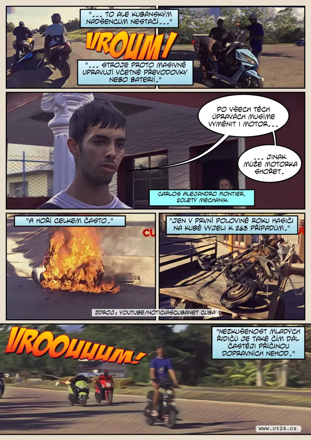 Elektromobilita dorazila už i na Kubu, mladí si upravují motorky na bateriový pohon