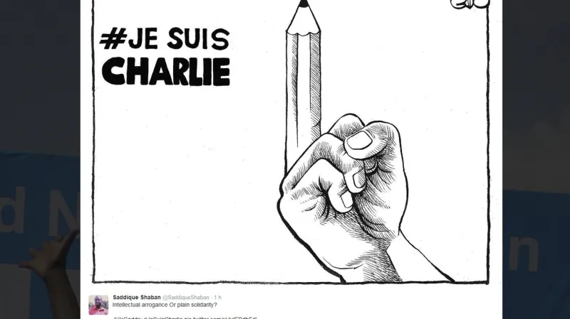 Karikatury a kresby sdílené na sociálních sítích po útocích na redakci Charlie Hebdo v lednu 2015
