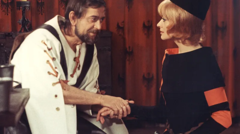 Z filmového muzikálu Noc na Karlštejně, ale i tak to mohlo vypadat při údajném večírku v kostýmech, který Jelínek uspořádal pro americké kupce