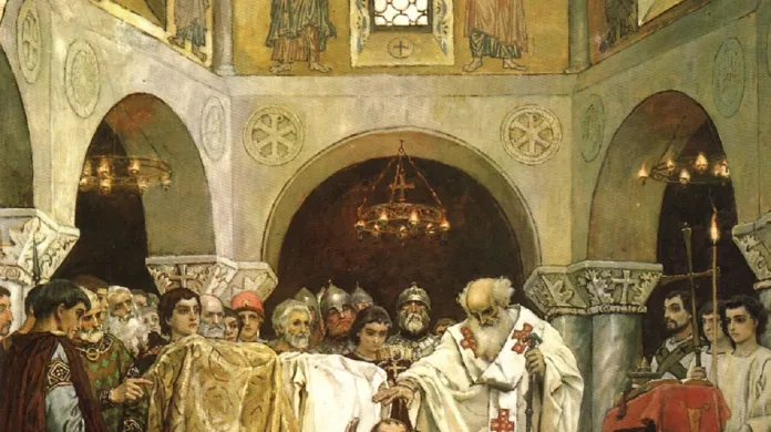 Křest svatého Vladimíra – zavedení křesťanství se v Rusku spojuje s rokem 988