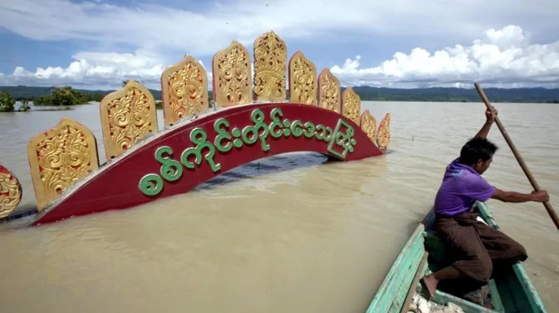 S rozsáhlými záplavami lidé zápolí také v Barmě
