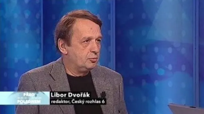 Redaktor ČRo Libor Dvořák ve Studiu ČT24