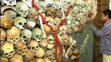 Lebky obětí Rudých Khmerů