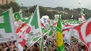 Protest proti Berlusconiho vládě