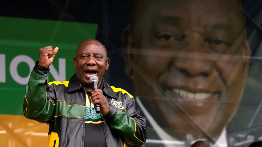 Jihoafrický prezident Cyril Ramaphosa ze strany Africký národní kongres