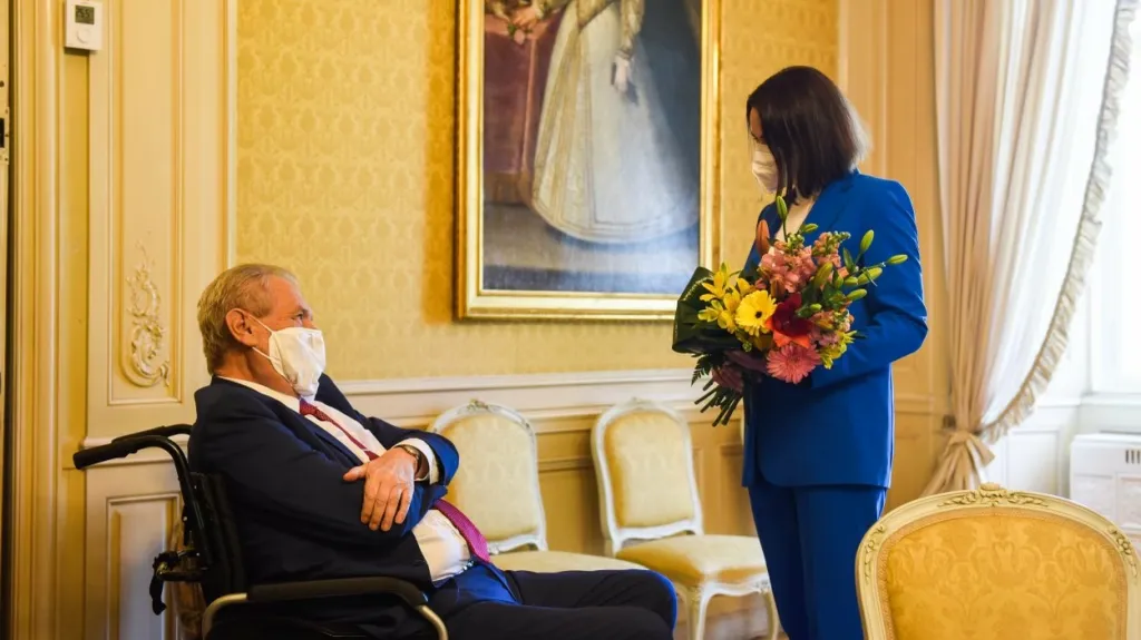 Setkání Svjatlany Cichanouské s Milošem Zemanem