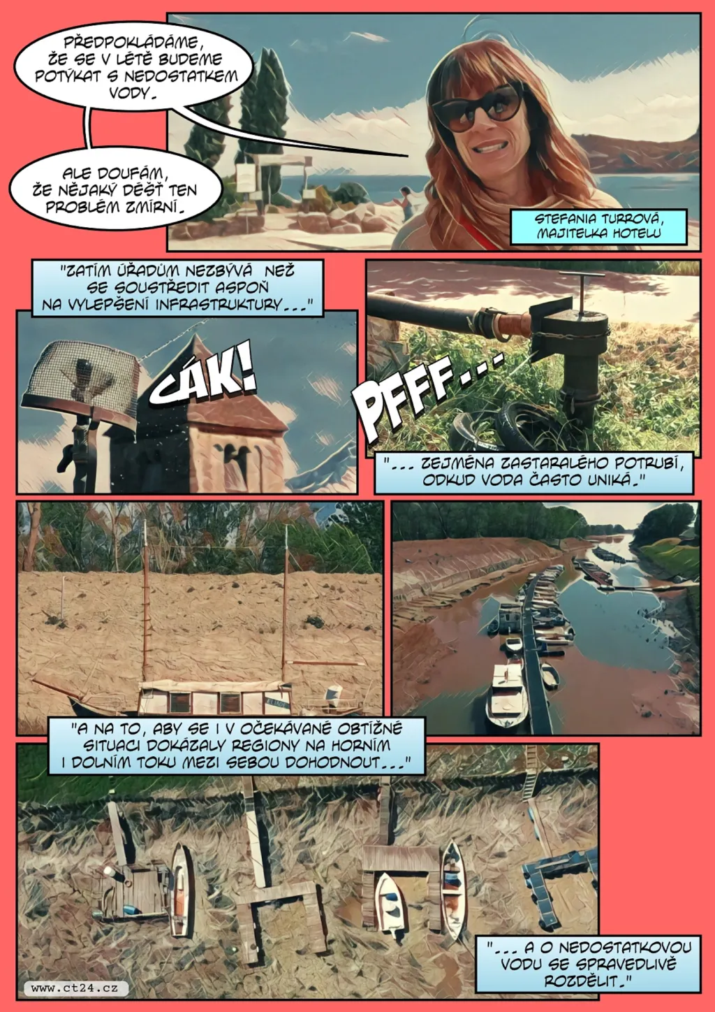 Hladina řeky Pád se snížila