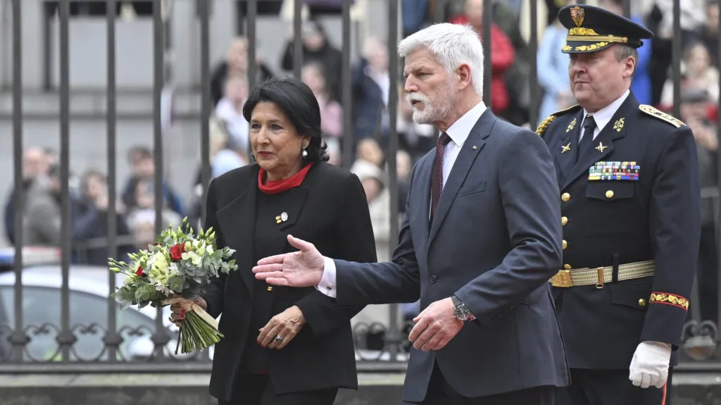 Přijetí gruzínské prezidentky na Pražském hradě