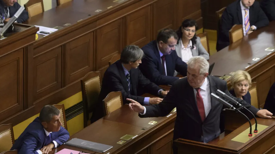 Miloš Zeman v Poslanecké sněmovně