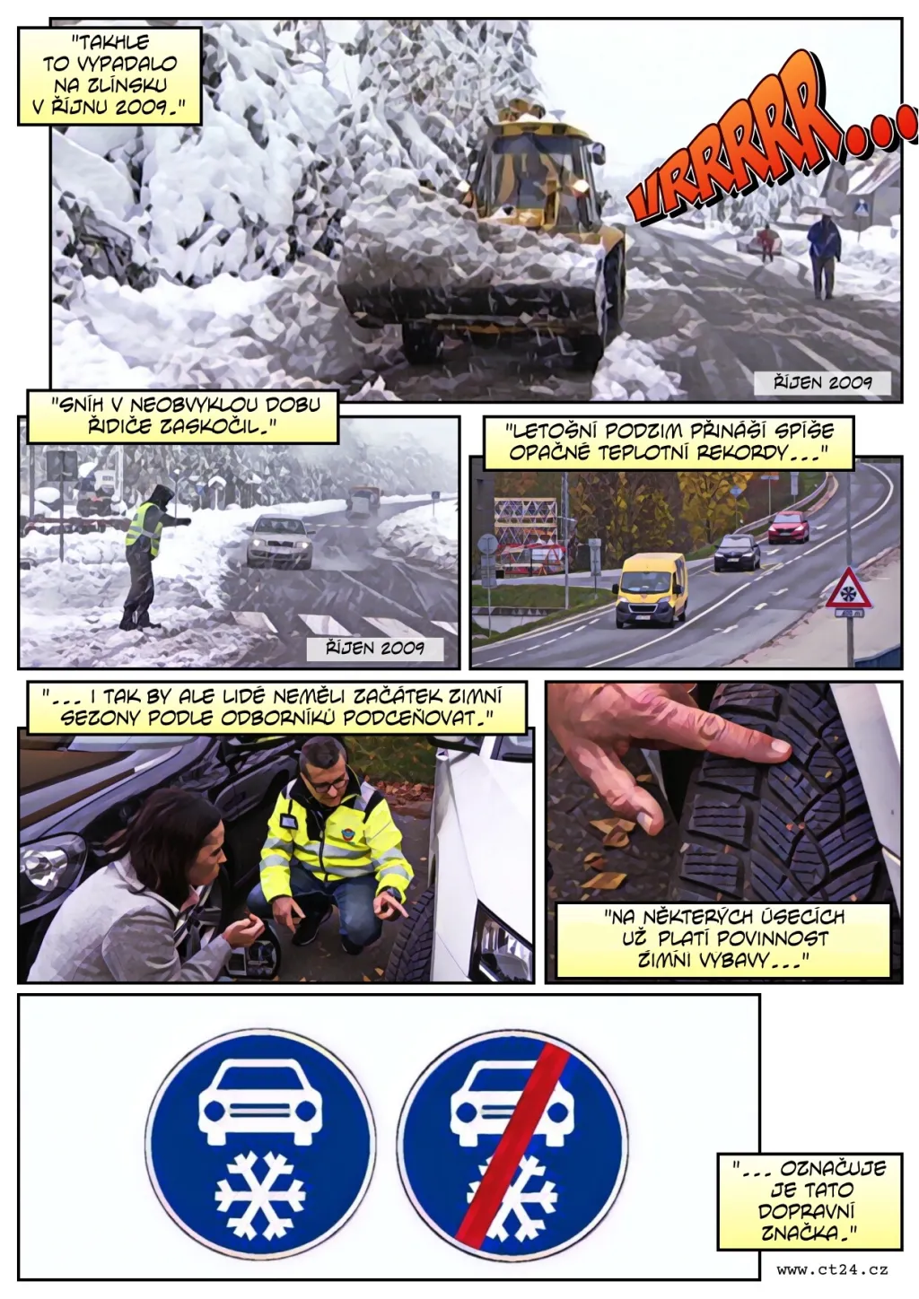 Na silnicích začala zimní sezona