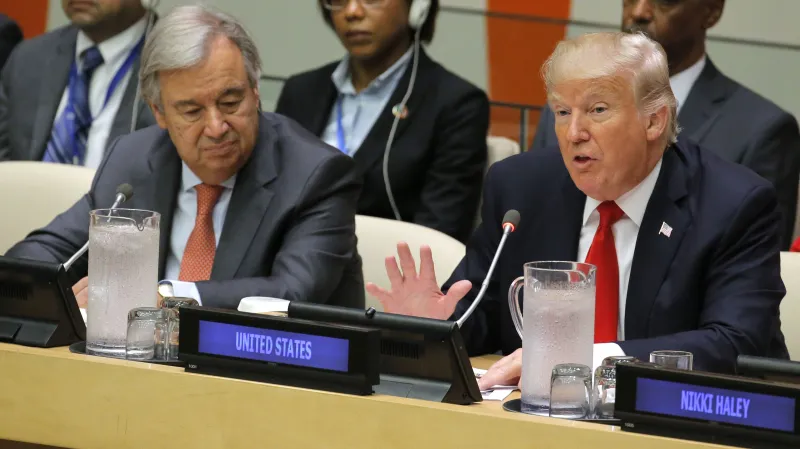 Donald Trump na půdě OSN