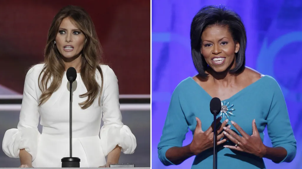 Melania Trumpová a Michelle Obamová
