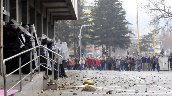 Protesty v bosenské Tuzle