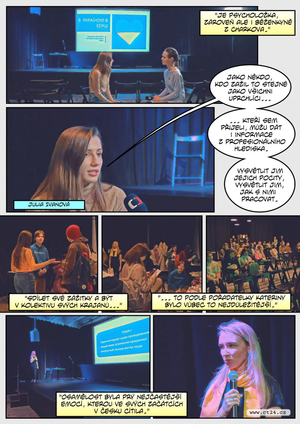 Uprchlíci před válkou pomáhají svým krajanům