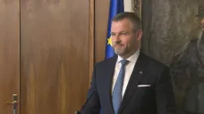 Nově zvolený prezident Slovenska Peter Pellegrini na TK