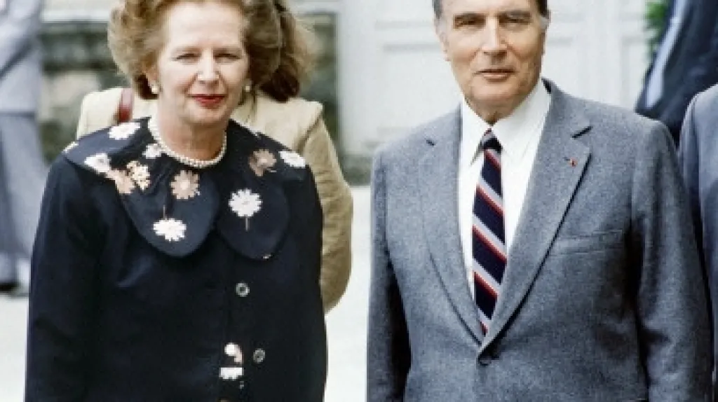 Margaret Tatcherová a Francois Mitterrand