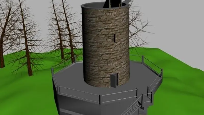 Vizualizace pozorovatelny Silberberg neboli Stříbrná