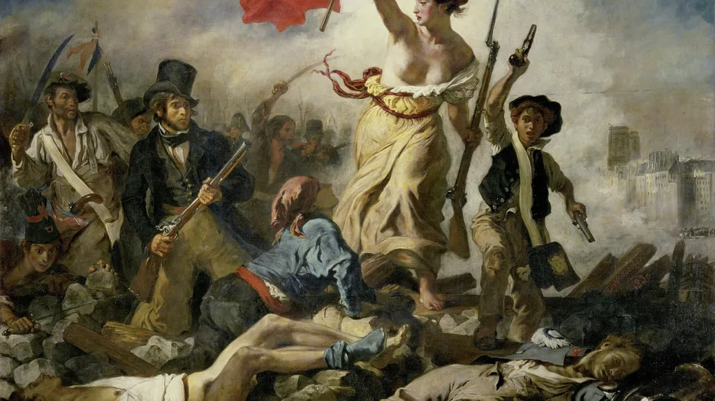 Svoboda  vede lid, obraz revoluce od Eugèna Delacroixe