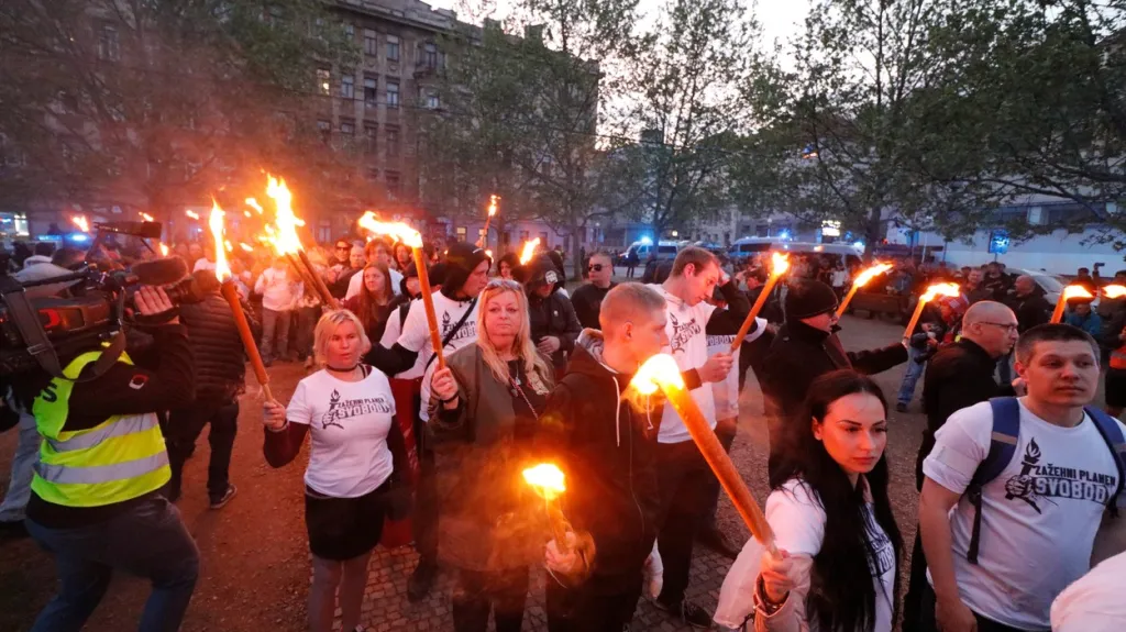 Prvomájové shromáždění radikální Národní a sociální fronty v Brně