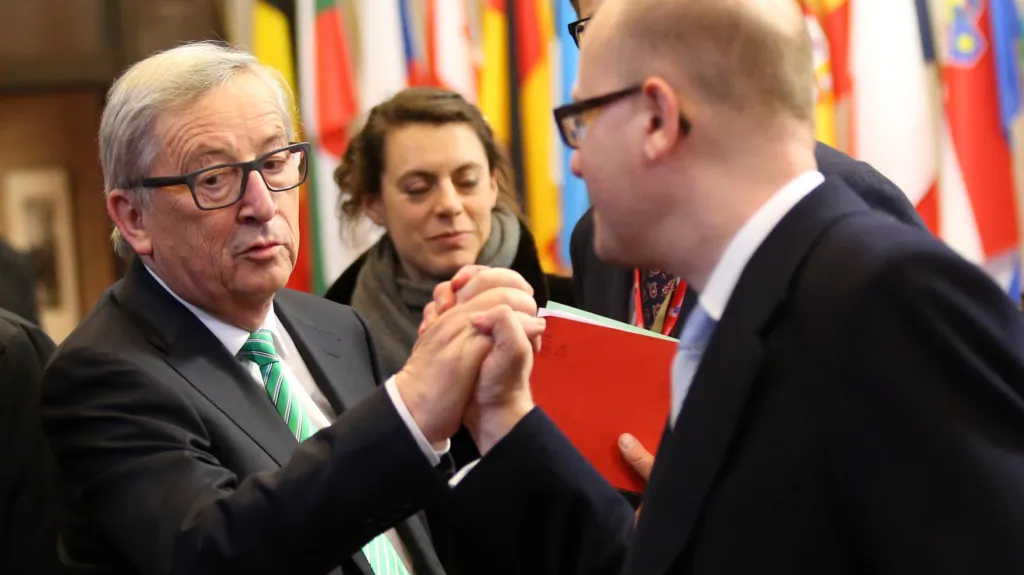 Bohuslav Sobotka a Jean-Claude Juncker