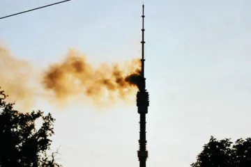 V Moskvě hořela televizní věž Ostankino