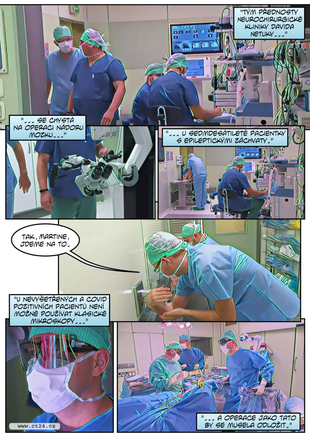 Místo mikroskopu 3D obraz z kamery. Chirurgové ve Střešovicích pracují s digitálním exoskopem