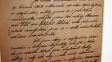 Dopis v češtině, ve kterém obyvatelka Kravař žádá o vyřazení z nařízeného odsunu původního obyvatelstva