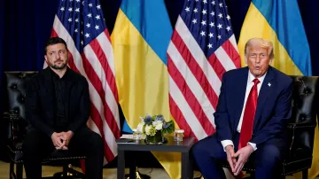 Ukrajinský prezident Volodymyr Zelenskyj a šéf Bílého domu Donald Trump