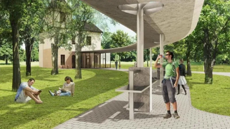 Vizualizace projektu nové lázeňské kolonády v Náchodě