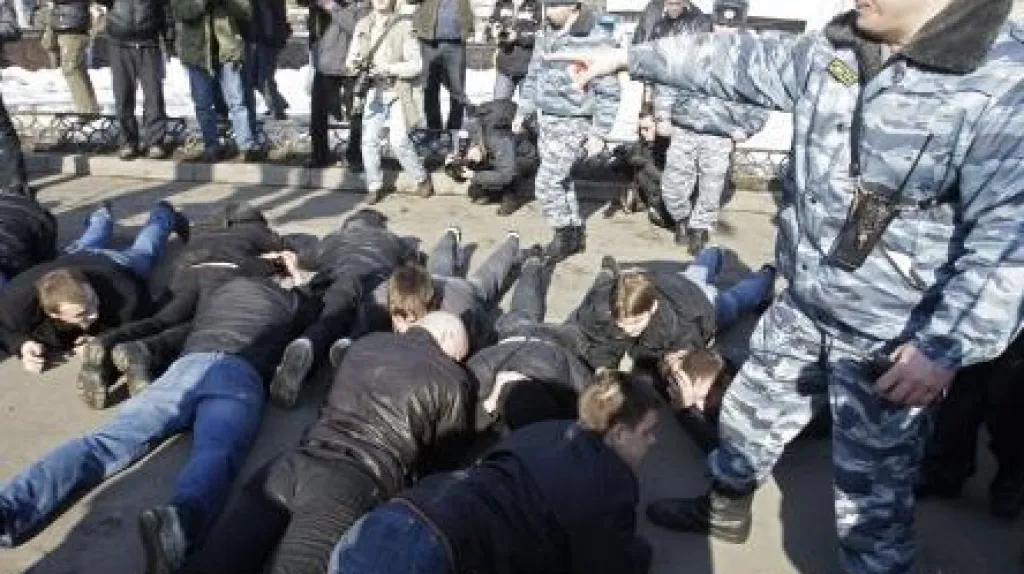 Zatčení členové Mladé Gardy v Moskvě