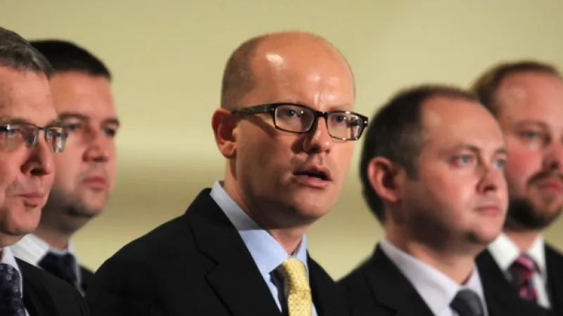 Vedení ČSSD na tiskové konferenci