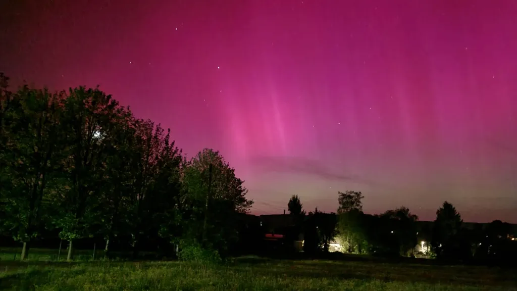 Polární záře nad Strašicemi