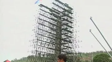 Slavnostní odhalení aksumského obelisku