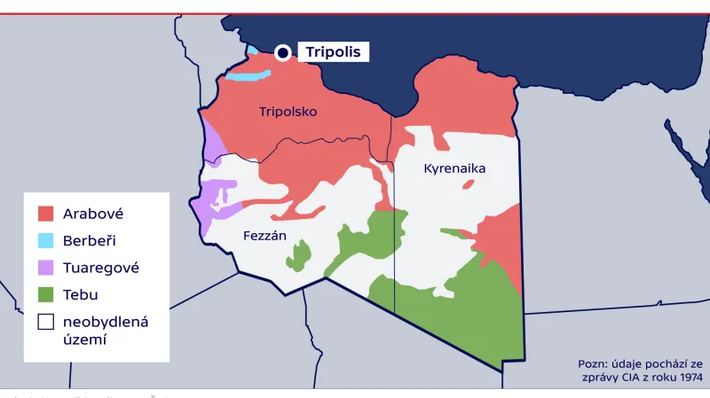 Libye – administrativní dělení a etnické složení