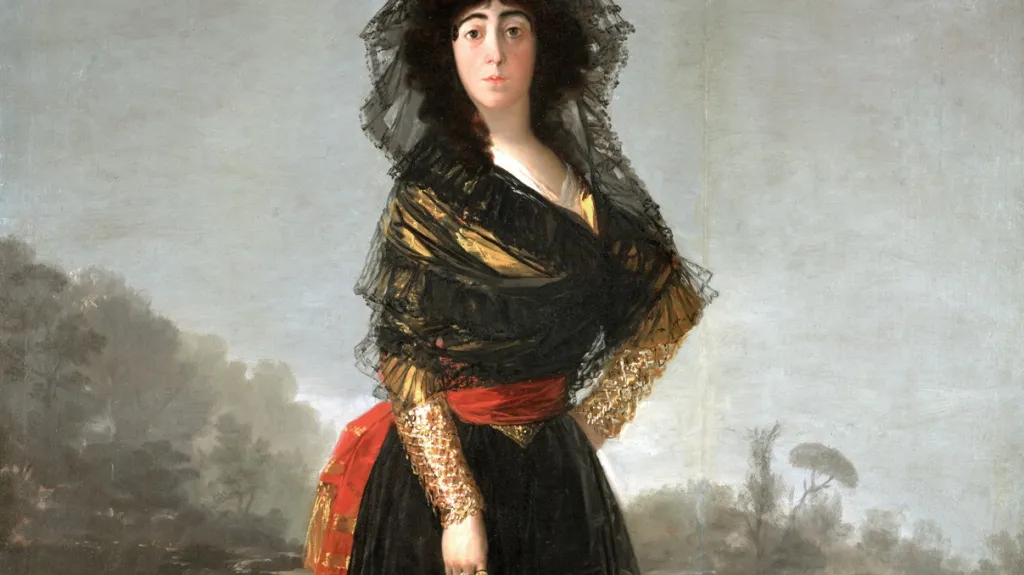 Francisco Goya / Vévodkyně z Alby (výřez)