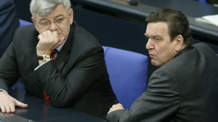 Joschka Fischer a Gerhard Schröder