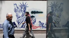Protiamerický streetart v Teheránu