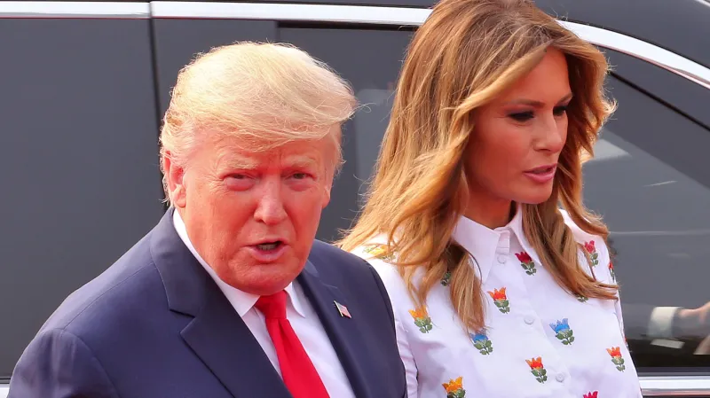 Donald a Melania Trumpovi v Indii