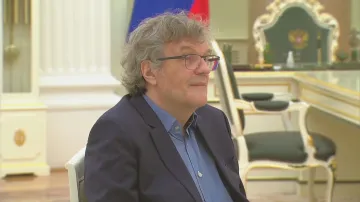 Emir Kusturica při setkání s Vladimirem Putinem