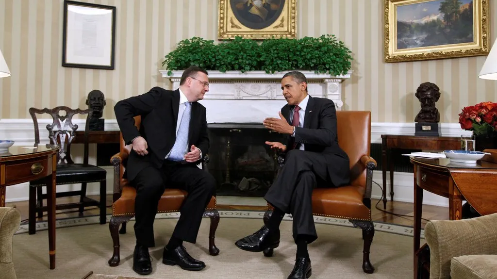 Petr Nečas a Barack Obama