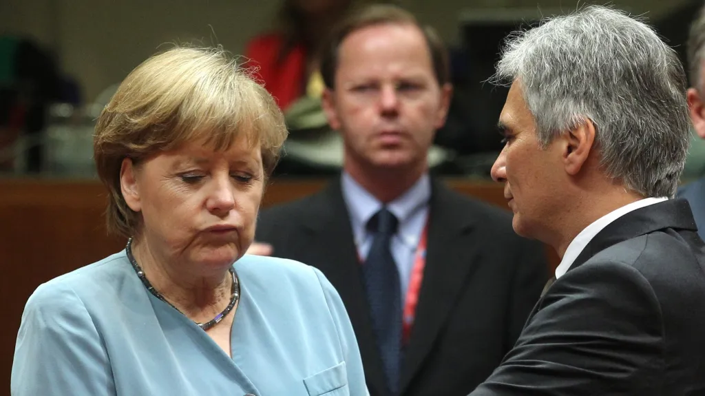 Angela Merkelová a Werner Faymann