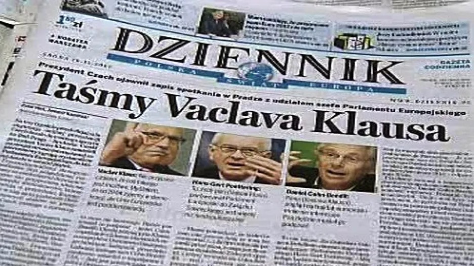 Polský tisk o skandální schůzce Klause s europoslanci