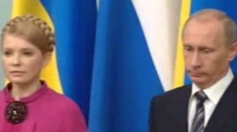 Julija Tymošenková a Vladimir Putin