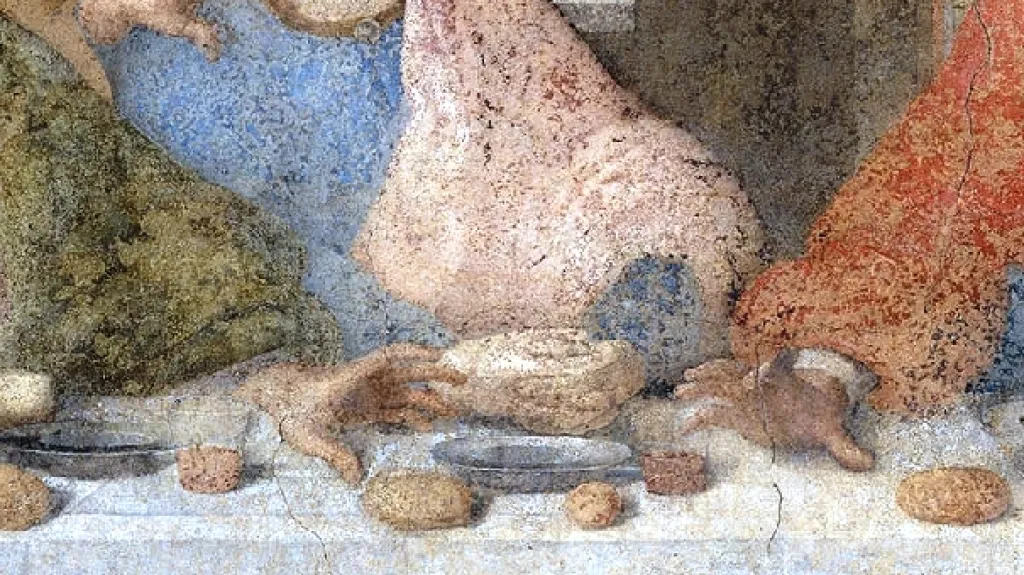 Detail da Vinciho Poslední večeře Ježíše krista