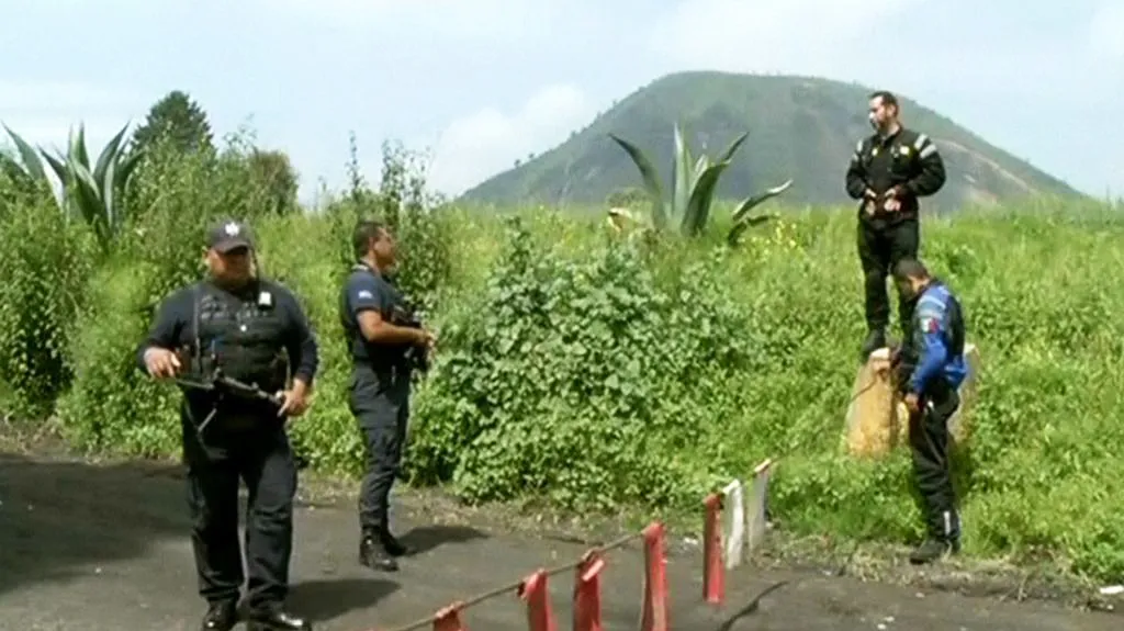Mexická policie na místě činu