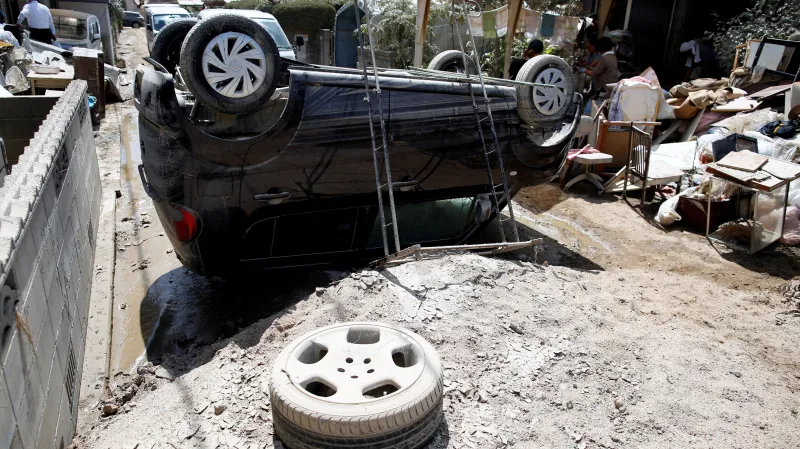 Následky záplav v Japonsku